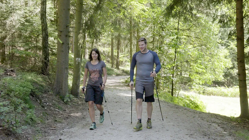 Nordic Walking in den Wäldern der Silberhütte