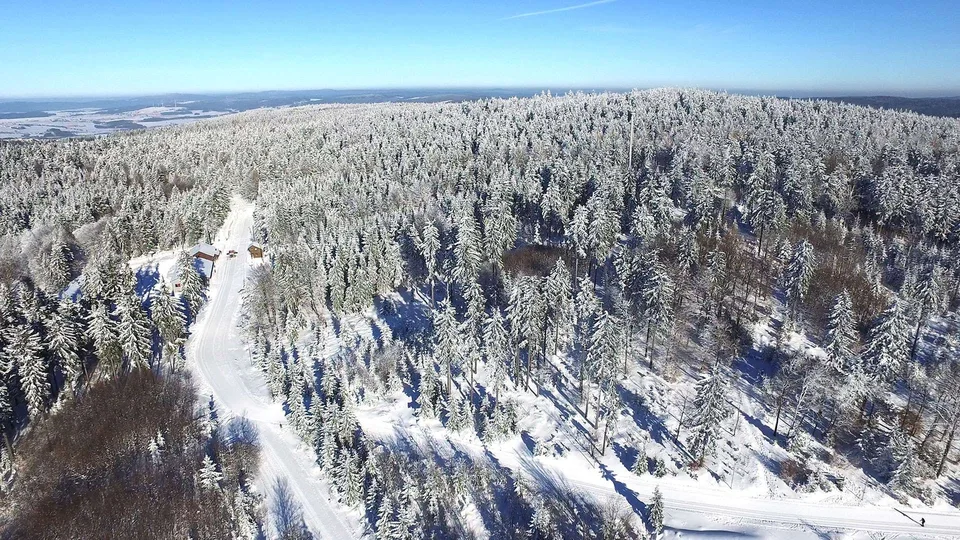 Winterlandschaft am Skilanglaufzentrum Silberhütte